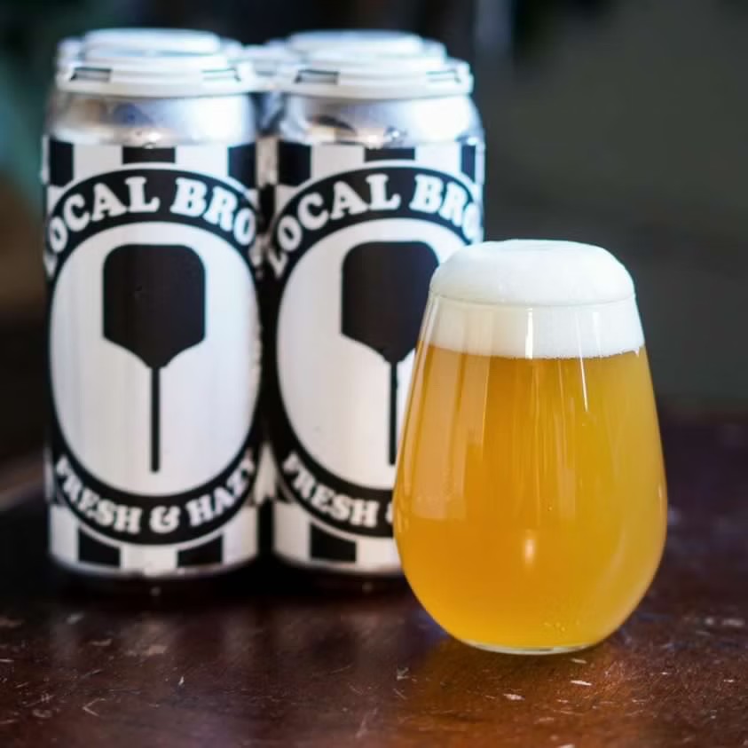 Local Bro beer, fresh and hazy